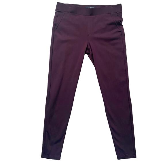 LIVERPOOL Reese Ponte Knit Pull On‎ Pants Ankle Leggings Aubergine Womens 12 US - Picture 2 of 8